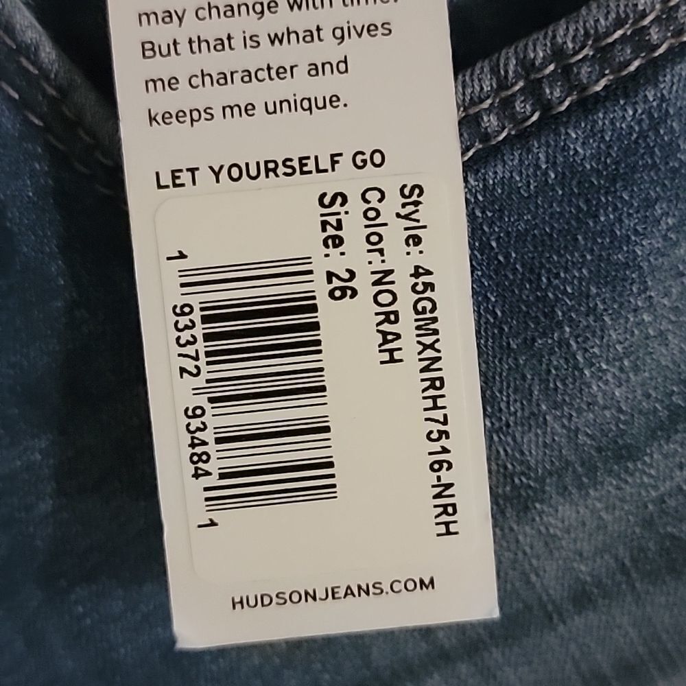 Hudson Jeans Natalie Midrise Slim Boyfriend Blue Jeans Size 26 - Picture 10 of 15
